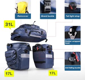 Sac de rangement pour équipement de cyclisme multifonctionnel personnalisé en gros, sac de vélo portable en cuir PU imperméable - Product Image 5
