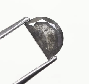100% Natural 0,64 CT 6,4x4,1 MM Sal suelta natural y pimienta Diamante de media luna para anillo de compromiso - Product Image 4