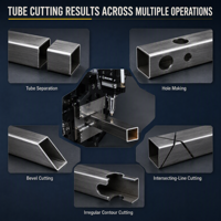 Découpeuse laser CNC pour tubes, pour la découpe de lignes croisées et de contours irréguliers, traitement automatique pour la production en série de tubes