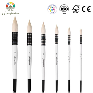 Ensemble de pinceaux professionnels en poils d'écureuil Fontainebleau pour aquarelle, <span class=keywords><strong>peinture</strong></span> à l'huile et acrylique - Product Image 1