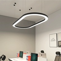 Suspension de bureau d'éclairage d'ingénierie avec logo à caractères chinois, design LED, indice de protection IP54, construction en fer forgé