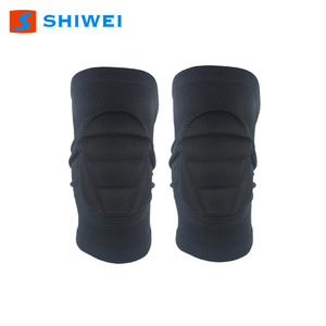 Genouillères de sport Shiwei noires, taille unique, éponge épaisse, absorption des chocs, protection pour le basketball, le volley-ball et l'escalade - Product Image 4