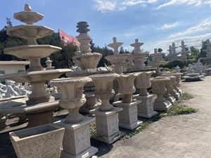 <span class=keywords><strong>Maceta</strong></span> de granito amarillo <span class=keywords><strong>Maceta</strong></span> de jardín Decoración al aire libre Patrón tallado a mano <span class=keywords><strong>Maceta</strong></span> Florero - Product Image 3