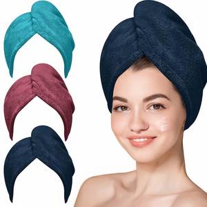Serviette turban magique en microfibre ultra-absorbante et douce à séchage rapide avec logo personnalisé pour SPA - Product Image 2