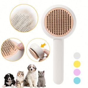 Cepillo de Aseo Autolimpiante con un Solo Clic para Perros y Gatos, Peine Quitapelos, Regalo Promocional con Logotipo Personalizado - Product Image 4