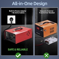 Compresseur d'air PCP portable SolidTop 12V DC 4500PSI, moteur et pompe 30MPa/300bar 110V 220V, sans huile, arrêt automatique, plongée sous-marine