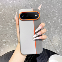 Étui de téléphone anti-chute en cuir avec lentille à grand trou et blocage de couleur, compatible avec Google Pixel 11, Pixel 11 Pro, Pixel 11 Pro XL