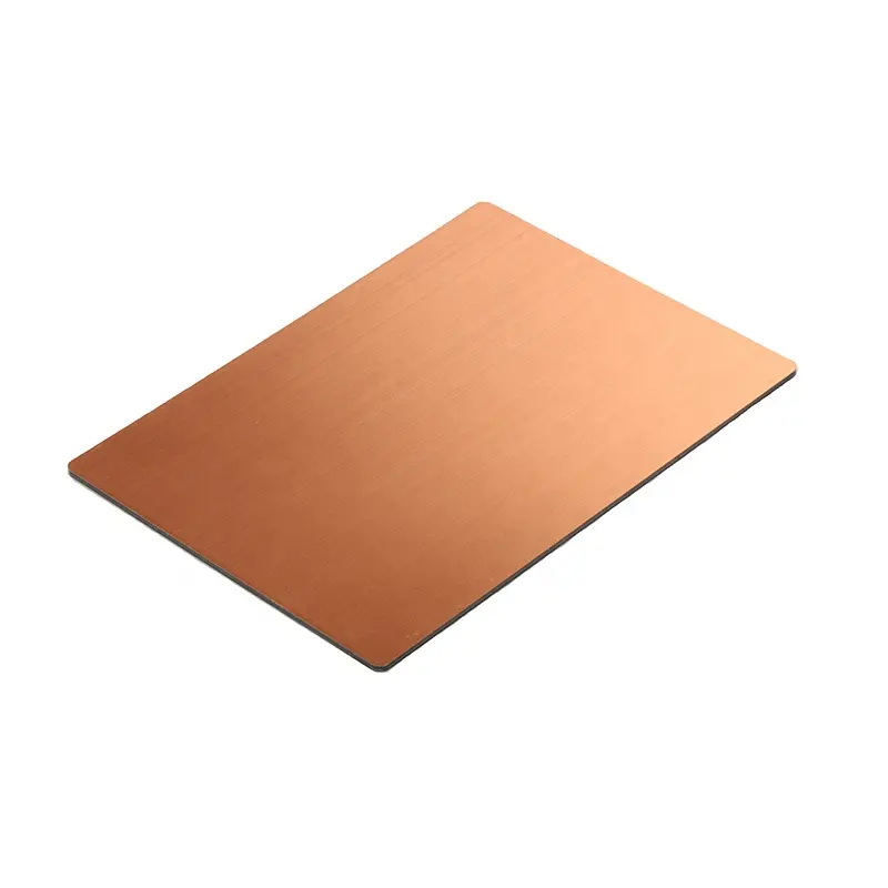 Wholesale 1200*2440 Rose Gold Brushed Copper ACP Aluminum Composite Panel Metal Paneled Wall Sheet Panels
