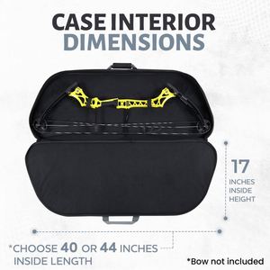 Sac de transport robuste pour arc souple, arc recurve démontable et arc compound, avec poches rembourrées pour flèches et sangle, pour la chasse - Product Image 3