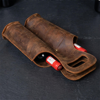 Accessoire cadeau parfait, étui à vin en cuir portable imperméable, étui à vin en cuir personnalisé pour 2 bouteilles