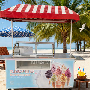 Tricycle mobile de nourriture en acier inoxydable 2025, nouveau design, pour l'extérieur, la rue, l'hôtel, chariot à glace - Product Image 2