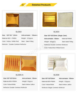 Marcador de Pavimento de Plástico Amarillo de Seguridad Vial Roadsafe, Reflector Doble Común, Alta Reflectividad, Resistencia a la Compresión de Más de 10 Toneladas - Product Image 6