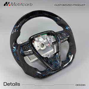 Volante de fibra de carbono forjado azul personalizado con pantalla LED de RPM para Toyota Camry LE XLE SE XSE TRD Avalon 8va generación 2018-2023 - Product Image 3