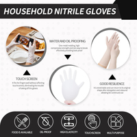 12 gants jetables en nitrile semi-transparents