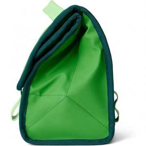 Sac de pique-nique pliable vert avec logo personnalisé sac à lunch isotherme pliable excursion d'une journée fabricant d'auvent fourre-tout réutilisable isolé épicerie - Product Image 2