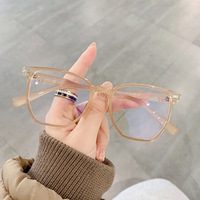 Lunettes anti-lumière bleue tendance 2026, grandes montures carrées, transparentes, en métal, pour femmes et hommes, protection oculaire pour ordinateur