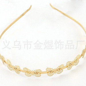 Diadema con diseño de mariposa hueca, ligera, de metal, para mujer, tocado de fiesta, verano 2023, Jinhua HB020 - Product Image 4