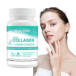 Capsules de collagène et d'acide hyaluronique <span class=keywords><strong>pour</strong></span> <span class=keywords><strong>la</strong></span> santé de <span class=keywords><strong>la</strong></span> peau des adultes, antioxydant, <span class=keywords><strong>vitamine</strong></span> C, biotine, sans sucre, complément alimentaire végétalien - Product Image 1