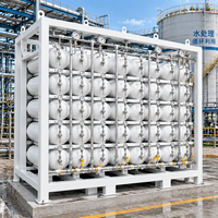 Sistema de Almacenamiento de Gas de Alta Presión en Cascada, Montado sobre Plataforma, para Estaciones de Recarga de GNC
