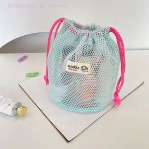 Mesh Drawstring Pocket <b>Makeup</b> Toiletry <b>Storage</b> Bags Travel Washing Body Shower Organizer Cosmetic Bag - Product Image 2