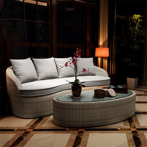 Outdoor wicker <span class=keywords><strong>mobili</strong></span> rotondo colore marrone rattan divano tre posti divano - Product Image 5