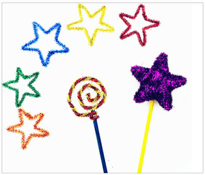 100 bâtonnets torsadés dorés et colorés, bandes de laine brillantes pour le bricolage, racines de laine, bâtonnets torsadés pour le bricolage des enfants - Product Image 6