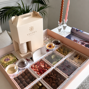 Boîtes de traiteur jetables écologiques personnalisées pour desserts, sucreries, café et biscuits, avec séparateurs pour boîtes alimentaires marron - Product Image 1