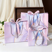 Bolsa de Regalo de Lujo con Estampado de Mármol, Lazo de Satén, para Recuerdos de Boda, Súper Oferta de Septiembre