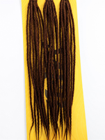 Extensions de cheveux fines à tresses simples, queue de cheval synthétique brune pour femmes africaines, accessoires de tresses dreadlocks