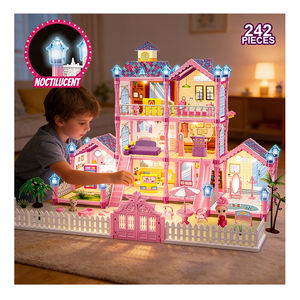 Casas de Muñecas de Plástico Grandes, Juguete para Niños, Unisex, Mansión, Castillo, Villa, Muebles, Accesorios, Juego de Imitación, Regalo para Niños de 5 a 7 Años - Product Image 5