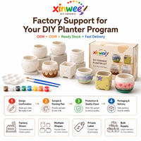 Kit de Pintura de Macetas de Cerámica para Suculentas, Personalizable, Estilo Estético para Niñas, Manualidades, Juego Educativo STEM, Idea de Regalo de Cumpleaños