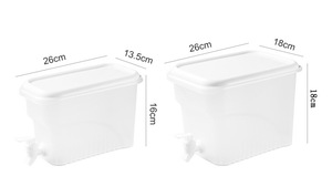 Pichet à eau froide pour réfrigérateur distributeurs de boissons de jus bouilloire avec robinet grande capacité PP plastique carré en plastique CLASSIC 3.5L/5L - Product Image 3
