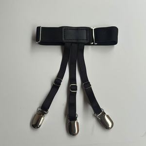Ceinture à <span class=keywords><strong>jarretelles</strong></span> élastique pour homme de haute qualité, support de chemise réglable avec <span class=keywords><strong>6</strong></span> clips antidérapants, bretelles durables - Product Image 3