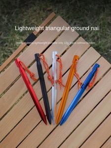 Estaca Triangular de 18 cm de Aleación de Aluminio para Camping, Toldo Resistente al Viento, Cuerda Reforzada, Hecho en China, Modelo E-004 - Product Image 6
