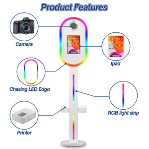 كشك تصوير سيلفي آيباد مع هيكل معدني وقدرة تحمل 200 كجم للحفلات وفعاليات الزفاف - Product Image 2