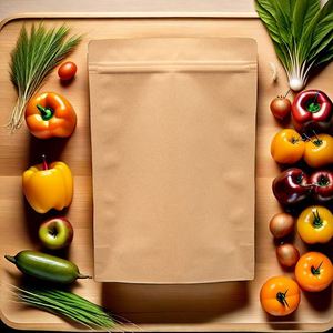 Customized Biodegradable Kraft Paper <b>Zip</b> <b>Lock</b> Pouches Stand up <b>Bag</b> Coffee Food Packaging Kraft Stand up Pouch with Window - Product Image 3