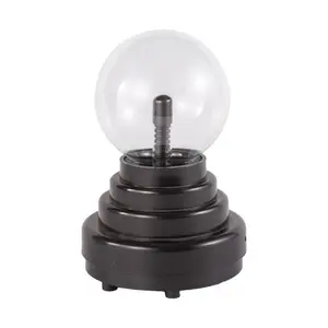 Toptan güvenli kullanım 3 "cam plazma topu pil işletilen küre işık dokunmatik duyarlı plazma topu