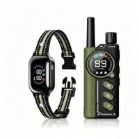 Collier de dressage pour chien à distance, en plastique, étanche IPX7, 3 canaux, rechargeable, pour l'entraînement d'obéissance des chiens en extérieur