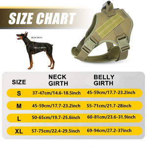 Rompi nilon 1000D kualitas tinggi, rompi anjing dan setelan harnes, rompi latihan luar ruangan taktis dengan pelepasan cepat, perlengkapan anjing berburu, Harness anjing - Product Image 5