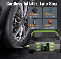 Compresseur d'air portable en plastique 3000A 4-en-1, démarreur de batterie 150PSI 12V, charge rapide USB, écran numérique, booster de batterie de voiture
