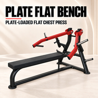 Presse à pectoraux plate à charge libre avec bras indépendants pour les séances de musculation sur banc en salle de sport commerciale