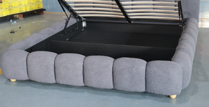 <span class=keywords><strong>Lit</strong></span> Ottoman Double King Size Rembourré Doux au Design Européen de Luxe avec Rangement, Sommier à Bulles, Marque Sunny, Garantie 1 An - Product Image 5