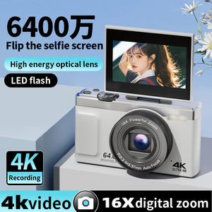 Appareil <span class=keywords><strong>photo</strong></span> numérique hybride 4K HD à écran rotatif - Enregistreur rétro pour étudiants - Tout-en-un pour selfies, vidéos et photos - Product Image 3