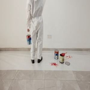 Protection de sol auto-adhésive blanche feutre de protection collant feutre blanc couverture de peinture d'escalier polaire - Product Image 6