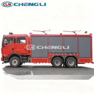 Camions de pompiers à poudre sèche HOWO 6X4 4t, camions de pompiers d'aéroport, camions de pompiers urbains, camions de pompiers de combat principaux - Product Image 4