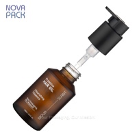 Großhandel 100ml 125ml 200ml Slant Schulter Körper Öl Lotion Pump Flasche Reinigungs flaschen Frosted Amber Glasflaschen mit Pumps