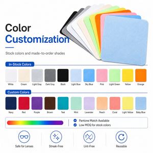 Suede Eyeglass Cleaning Cloth Custom Logo Microfiber Lens Cloth Streak Free Lint Free Reusable Bulk Wholesale - Product Image 3