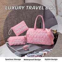 Ensemble de pochettes de voyage pliables de luxe personnalisées par le fabricant, grande capacité, avec fermeture éclair, pour maman et bébé, à porter à l'épaule