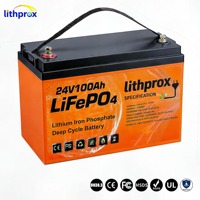 Batterie pour fauteuil roulant 24V100AH 2.4KWh LiFePO4, cellule de puissance écologique avec protection contre les surcharges pour scooter de mobilité pliable