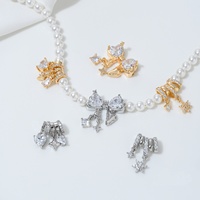 Entretoises en laiton plaqué or 14K en forme d'étoile à cinq branches, accessoires de pendentif faits à la main pour la fabrication de bijoux DIY avec perles